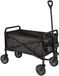 Amazon Basics Inklapbare, in hoogte verstelbare en opvouwbare tuinwagen/trolley voor buiten met hoes, zwart