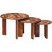 Tables Basses Gigognes 3 Pcs Table De Salon Table De Café Multicolore Bois Massif Recyclé