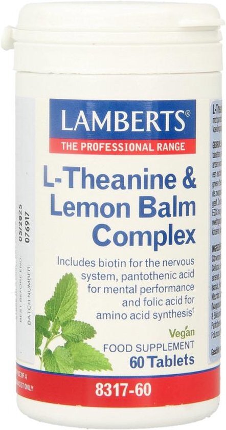 Lamberts L-Theanine &amp; Citroenmelisse complex 60 tabletten
