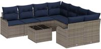 vidaXL Tuinbank - Grijs - Poly Rattan