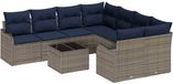 vidaXL Tuinbank - Grijs - Poly Rattan