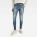 G-Star 3301 Skinny Wmn Dames Jeans Faded Blue Topaz Maat 24/30