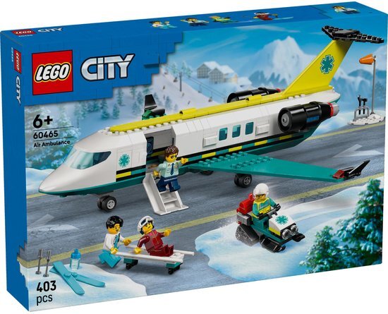 Lego City LEGO® City Ambulancevliegtuig, Speelgoedvliegtuig - 60465