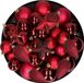 Kaemingk B.V. Décoration de Noël boules de Noël en plastique/ornements rouge foncé 6-8-10 cm paquet de 68x pièces