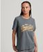 Superdry Vintage Logo T-shirt van biologisch katoen met kraag en tekst - Dames - T-shirts