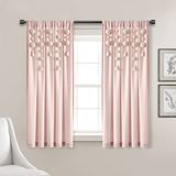 Lush Decor Boho Pom Pom Tassel Linnen Gordijn Panel (enkel paneel), 63,5 cm L x 52,1 cm W, Blush
