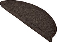 Beautissu ProStair - Trapmatten voor Smalle Trappen 55x15 cm - 15 Stuks - Trapmat Zelfklevend Afgerond - Donker Bruin