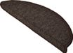 Beautissu ProStair - Tapis d'escalier pour escaliers étroits 55x15 cm - 15 pièces - Tapis d'escalier auto-adhésif arrondi - Brun foncé