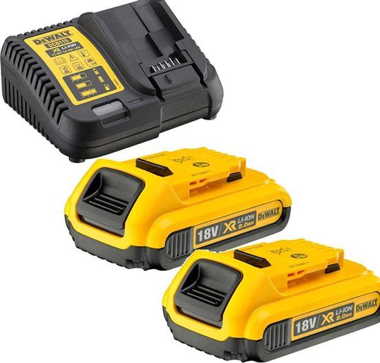 DeWalt DCB115D2 18V Li-Ion accu starterset 2x 2.0Ah + lader