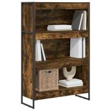 vidaXL Boekenkast Rook Eik 80 x 30 x 121 cm bewerkt hout