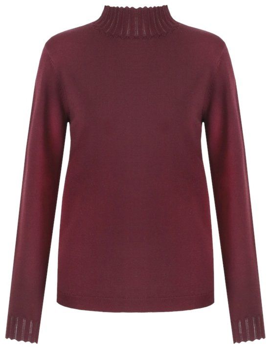 Fluresk Calyx Knit Sweater 25wlf03 302 Wine Red Dames W40
