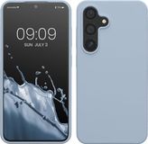 kwmobile telefoonhoesje geschikt voor Samsung Galaxy S24 - Hoesje met siliconen coating - Smartphone case in mat lichtblauw