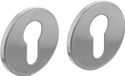Intersteel Rozetten rond plat verdekt met profielcilindergat rvs geborsteld