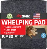 Drymate - Wasbare en herbruikbare mat, absorberend, waterdicht, duurzaam, kan op maat worden gesneden, gemaakt in de VS, 122 x 254 cm