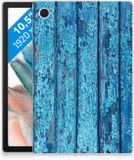B2Ctelecom Back Cover pour Samsung Galaxy Tab A8 2021/2022 Silicone Housse de tablette Bois Bleu