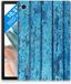 B2Ctelecom Back Cover pour Samsung Galaxy Tab A8 2021/2022 Silicone Housse de tablette Bois Bleu