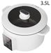 Casserole multifonctionnelle électrique - Cuiseur à riz et hotpot - 800 W - 3,5 litres - Antiadhésif - 220 V, prise UE - Blanc
