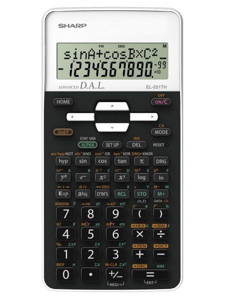 Sharp EL531TH Scientific Calculator - Pocket - Black, White