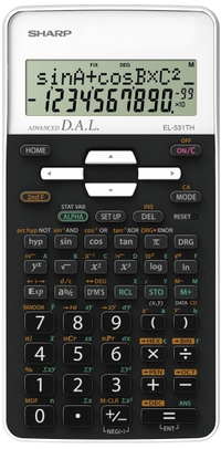 Sharp EL531TH Scientific Calculator - Pocket - Black, White