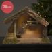 Decoris Kaemingk B.V. Kerststal met ladder voor kerstfiguren - 39 x 19 x 28 cm