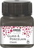 KREUL 16226 - Glass & Porcelain Classic donkerbruin, in glas van 20 ml, glanzende verf voor glas en porselein op waterbasis, sneldrogend, dekkend