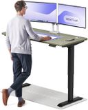 Desktronic HomePro Zit-sta Bureau Elektrisch In Hoogte Verstelbaar, 140x70 cm Zwart/Groente