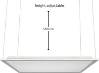 HOFTRONIC Ophangsysteem voor LED Paneel - Verstelbaar - Staal