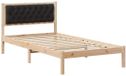 vidaXL Bedframe met hoofdeinde Zwart 100 x 200 cm Massief grenenhout