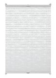 GARDINIA Plisségordijn met klemsteunen, ondoorzichtig rolgordijn, alle montageonderdelen inbegrepen, EASYFIX-plisségordijn met 2 geleiders, bloemen-patroon, wit, 50 x 130 cm (BxH)