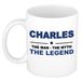 Bellatio Decorations naam cadeau mok - Charles - man myth legend - koffiemok - 300 ml - collega - vaderdag
