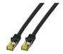 EFB-Elektronik RJ45-patchkabel S/FT, Cat.6A, LSZH, Cat.7 ruwe kabel, 15m, zwart