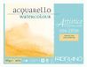Honsell Fabriano Artistico Acquarello Waterverf, natuurwit, fijnkorrel koud geperst, 23 x 30,5 cm, 20 vellen 300 g/m², hoogwaardig kunstenaars-aquarelkarton, blok aan 4-zijdig gelijmd, veganistisch