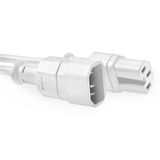 ACT Cordon d'alimentation C14 - C15 Blanc 0,6 m