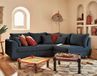 Mobilier Rune Hoekbank 4 zitplaatsen Blauw Fluweel