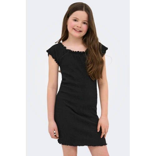ONLY KIDS ONLY GIRL midi jurk zwart