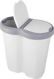 Poubelle conteneur de tri des déchets 40 litres compartiments doubles 2 couvercles recyclage