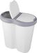 Poubelle conteneur de tri des déchets 40 litres compartiments doubles 2 couvercles recyclage