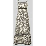 Apricot Monochrome Sarasa maxi-jurk met bloemenpatroon