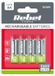 Rebel BAT2012 Piles rechargeables AA Ni-MH 2600 mAh 1,2 V, 4 pièces