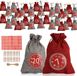Merkloos / Sans marque Adventskalender om te vullen: 2024 adventskalender om zelf te vullen met adventskalenderzakjes - DIY adventskalender volwassenen, adventskalender kinderen-adventskalender om zelf te vullen