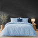 Twinzen dekbedovertrek 240x220 cm met 2 kussenslopen 50x70 cm, blauw - 220x240 volwassenenbeddengoedset van microvezel - Oeko-Tex