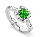 Orphelia ZR-7199/GR/50 - Ring - Zilver 925 - Groen Zirkonia
