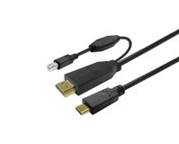 Vivolink PROUSBCHDMIUSBB5 USB-kabel USB 3.2 Gen 1 (3.1 Gen 1) 5 m USB C Zwart