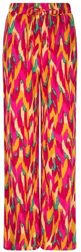 Lofty Manner Broek Trouser Dalila Qd35 810 Multi Color Print Dames Maat L