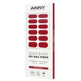 ANNY Gel Nail Strips, UV-nagelfolie om op te plakken, mat rood