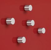 Sigel magneten - SuperDym - 10x10mm - voor glasbord - C5 sterk - zilver - 5 stuks - SI-BA700