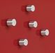 Sigel magneten - SuperDym - 10x10mm - voor glasbord - C5 sterk - zilver - 5 stuks - SI-BA700