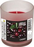 Conpax Candles Bougie parfumée - Parfum de cerise - Rouge - 8 heures de combustion - En verre