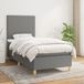 vidaXL Boxspringbed met matras, stof, donkergrijs, 90x200 cm