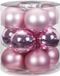 Inge's Christmas Decor Gmbh 24x pièces boules de Noël en verre rose 8 cm brillant et mat